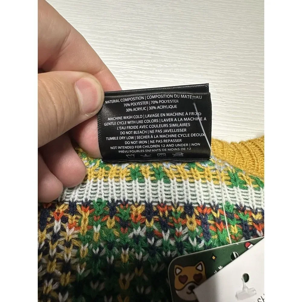 Shiba Inu Geeknet Ugly Holiday Sweater Multicolor Long Sleeves Crew Neck 2XL NWT
